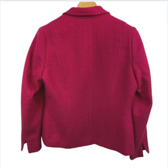 Coldwater Creek Fuchsia Pink Textured Boucle Jacket, 10 - Picture 3 of 9